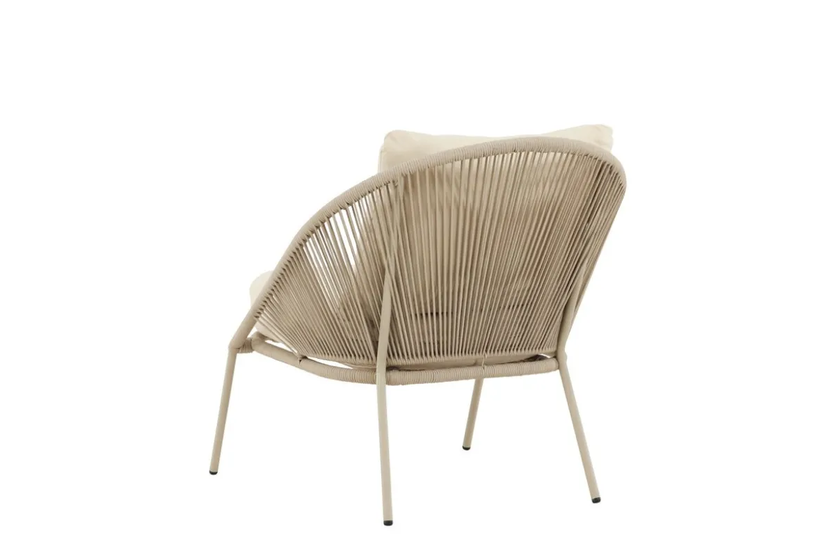 Garten- Loungesessel Larissa - In der Farbe Beige inklusive Kissen
