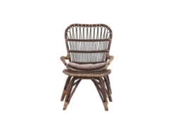 Garten-Loungesessel Neapel - aus Bambus und Rattan in Walnussbraun
