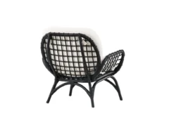 Garten- Loungesessel Porto - Aus Rattan in der Farbe Schwarz