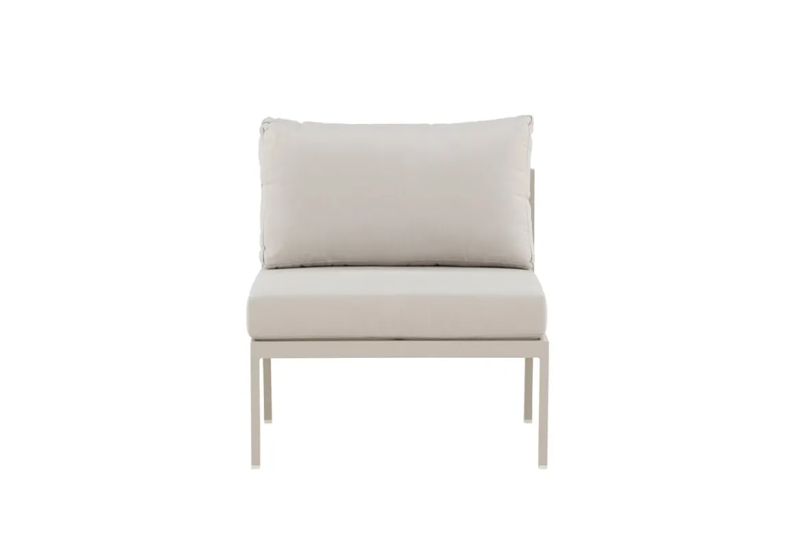 Garten Loungesessel Rika - Outdoor-Sessel mit Aluminium Gestell und zwei Kissen