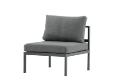 Garten Loungesessel Rika - Outdoor-Sessel mit Aluminium Gestell und zwei Kissen
