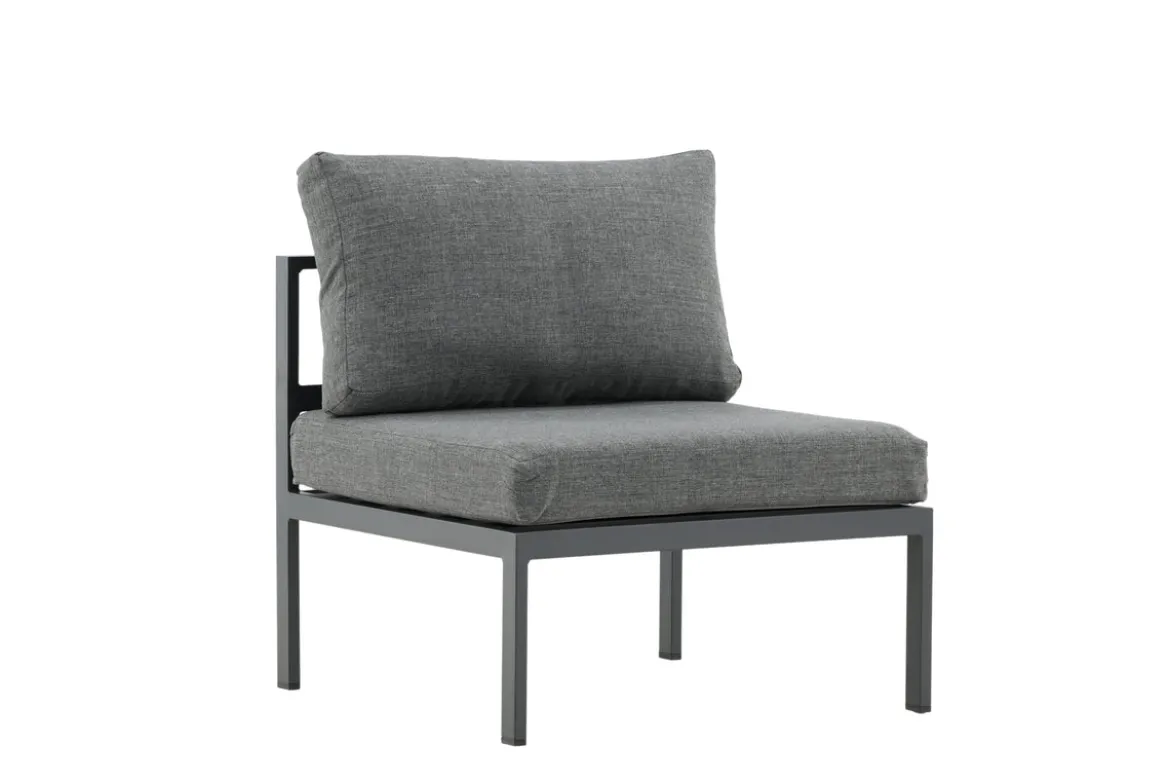 Garten Loungesessel Rika - Outdoor-Sessel mit Aluminium Gestell und zwei Kissen