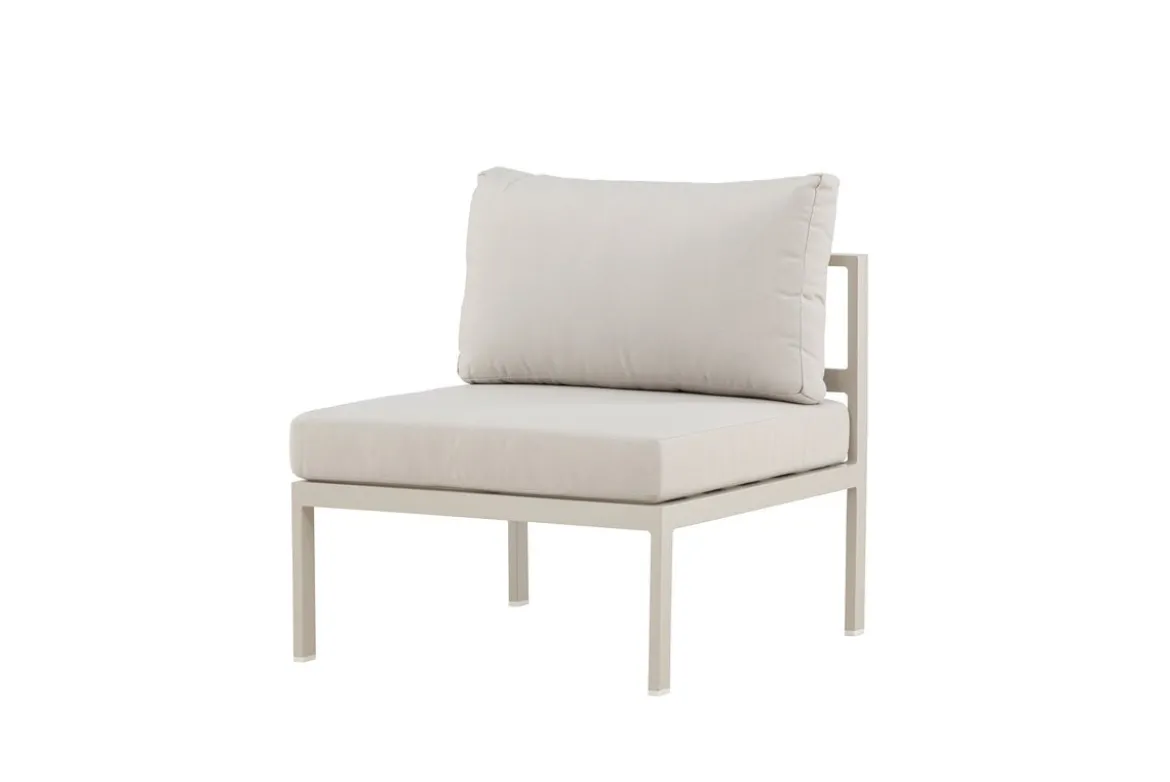 Garten Loungesessel Rika - Outdoor-Sessel mit Aluminium Gestell und zwei Kissen