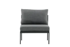 Garten Loungesessel Rika - Outdoor-Sessel mit Aluminium Gestell und zwei Kissen