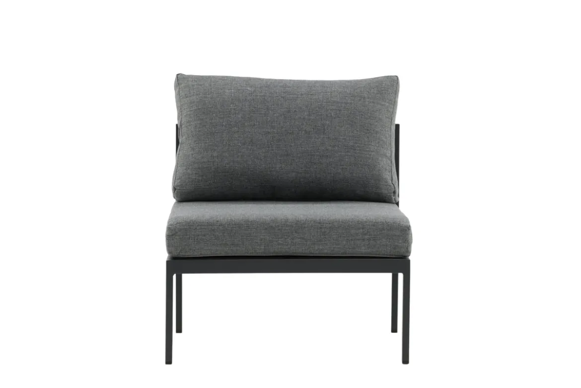Garten Loungesessel Rika - Outdoor-Sessel mit Aluminium Gestell und zwei Kissen