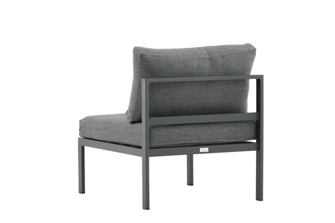 Garten Loungesessel Rika - Outdoor-Sessel mit Aluminium Gestell und zwei Kissen