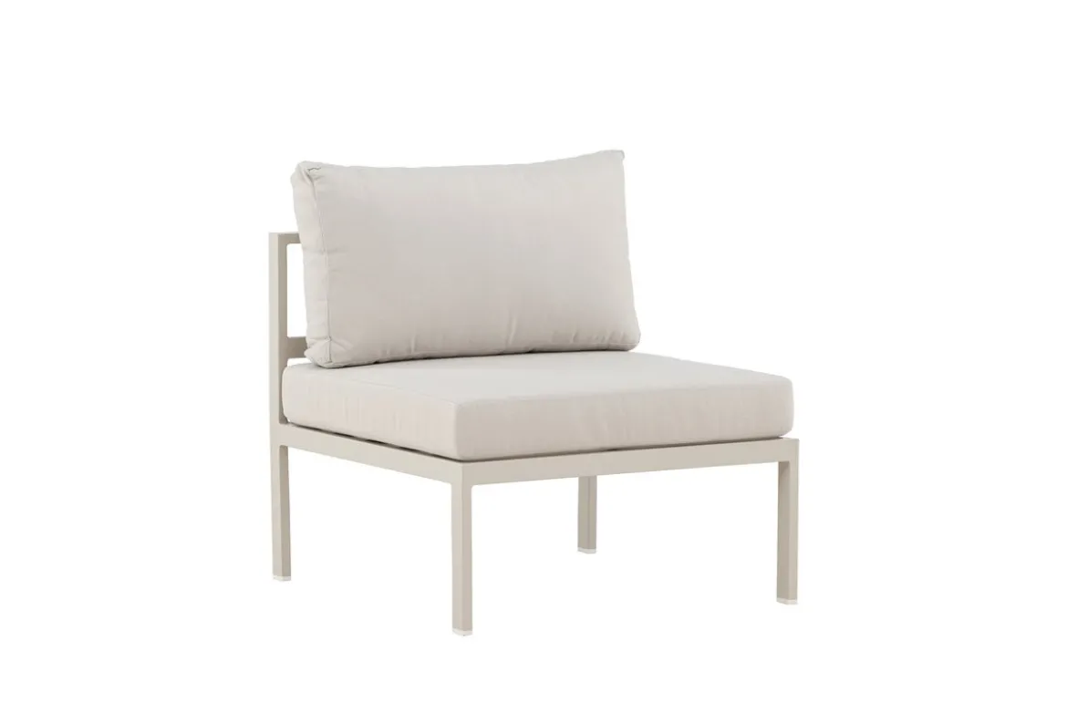 Garten Loungesessel Rika - Outdoor-Sessel mit Aluminium Gestell und zwei Kissen