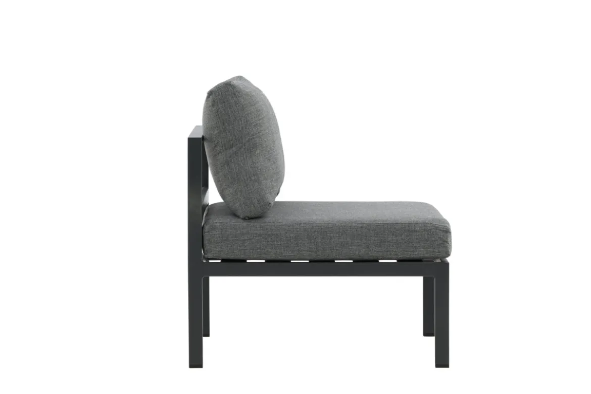 Garten Loungesessel Rika - Outdoor-Sessel mit Aluminium Gestell und zwei Kissen