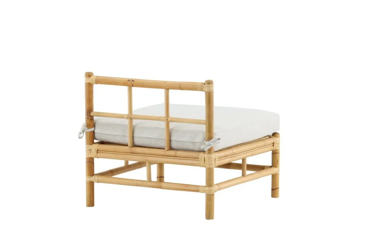 Garten Loungesessel Rob – handgeflochtenes Design mit hellgrauen Kissen