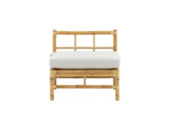 Garten Loungesessel Rob – handgeflochtenes Design mit hellgrauen Kissen