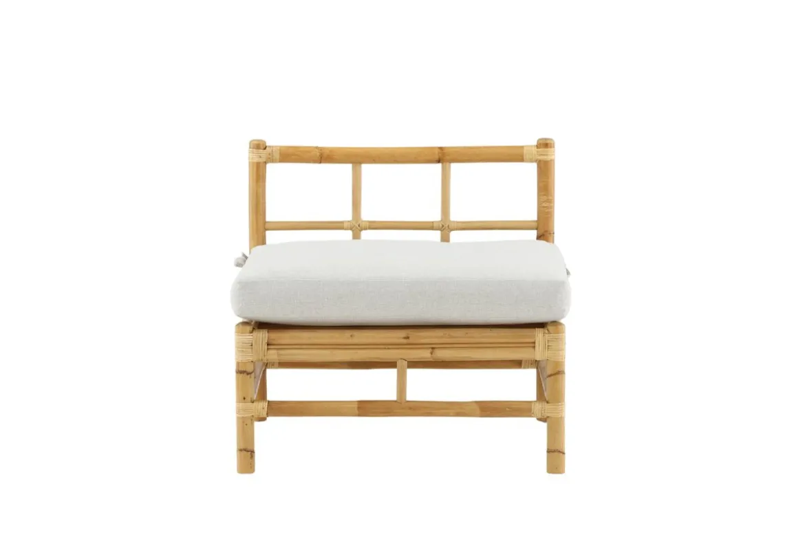 Garten Loungesessel Rob – handgeflochtenes Design mit hellgrauen Kissen
