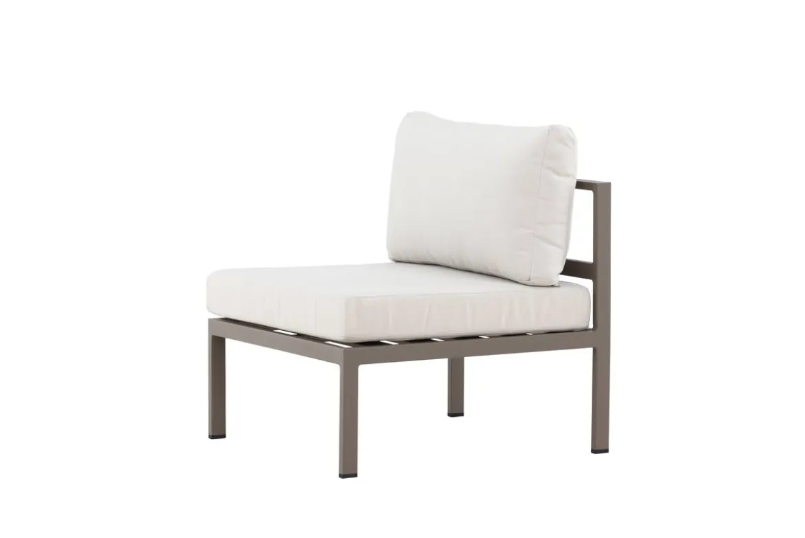 Garten Loungesessel Selva - Outdoor-Sessel mit Aluminium Gestell und zwei Kissen