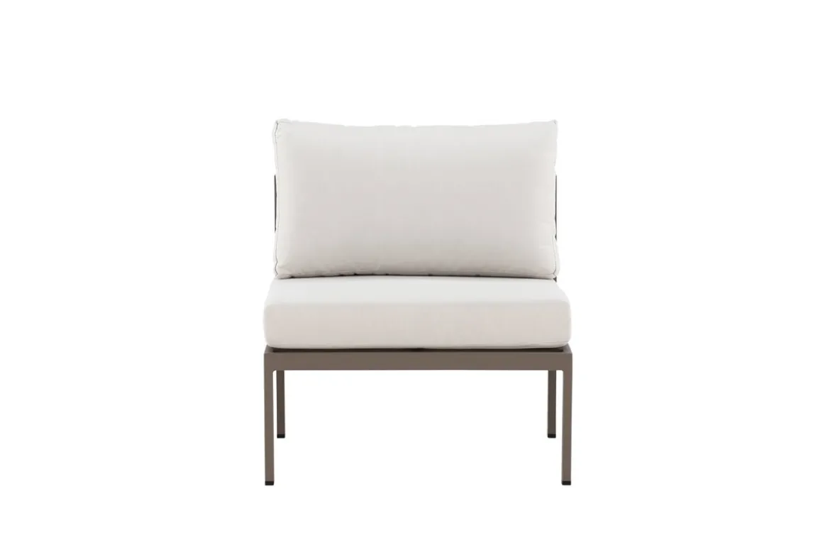 Garten Loungesessel Selva - Outdoor-Sessel mit Aluminium Gestell und zwei Kissen