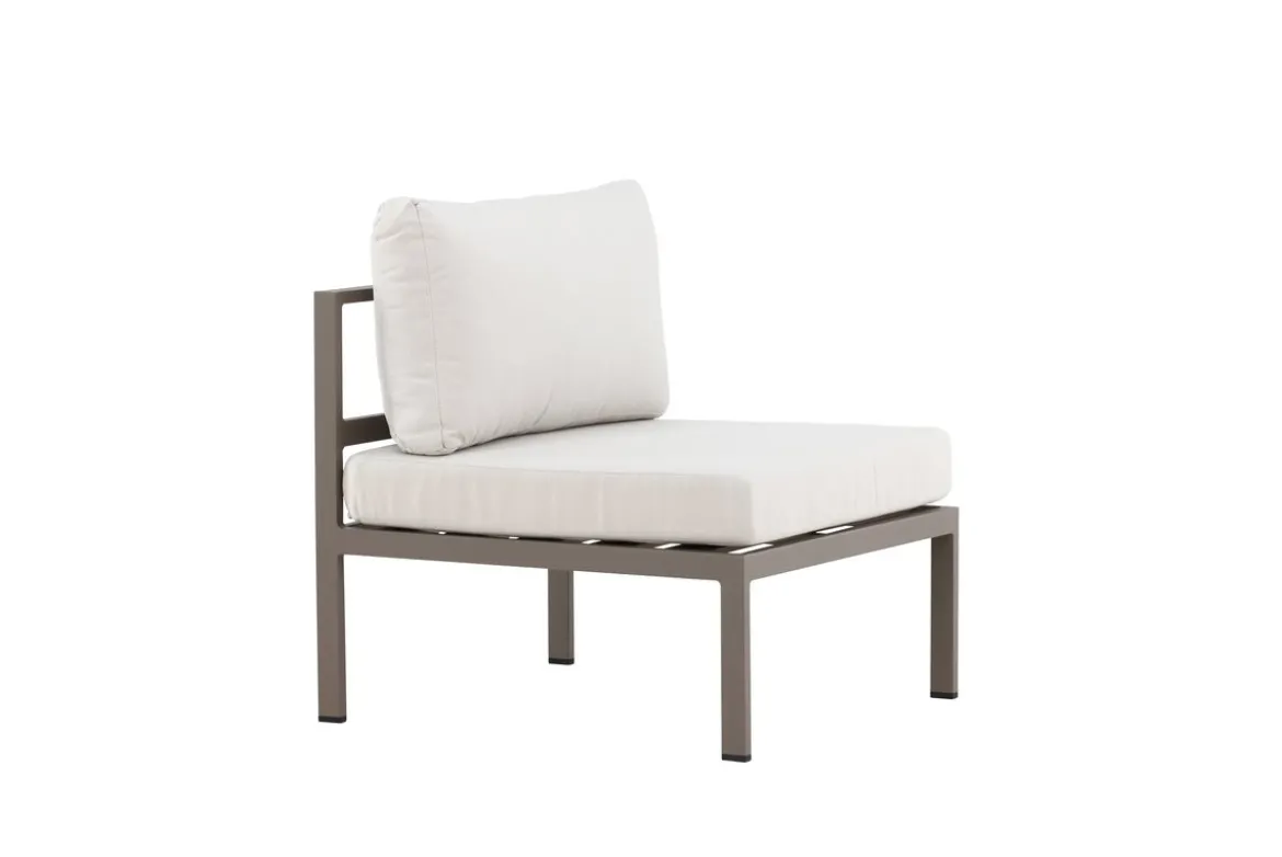 Garten Loungesessel Selva - Outdoor-Sessel mit Aluminium Gestell und zwei Kissen