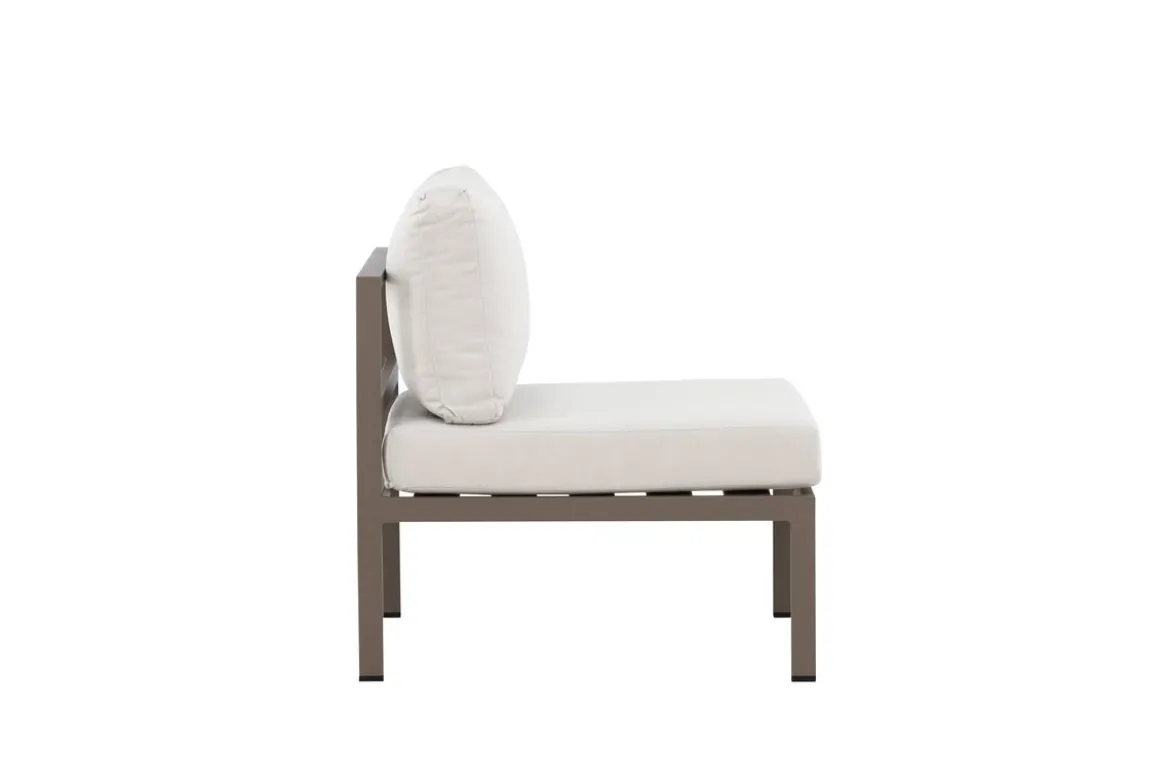 Garten Loungesessel Selva - Outdoor-Sessel mit Aluminium Gestell und zwei Kissen
