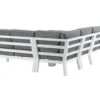 Garten Loungeset Adam – mit Tisch aus Aluminium & Glas