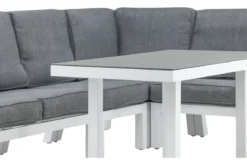Garten Loungeset Adam – mit Tisch aus Aluminium & Glas