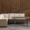 Garten Loungeset Baresa – Großes Ecksofa mit Couchtisch