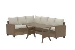 Garten Loungeset Baresa – Großes Ecksofa mit Couchtisch