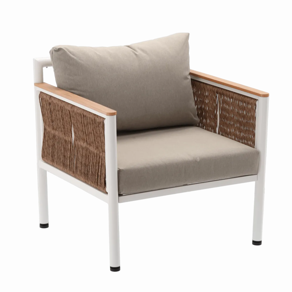 Garten Loungeset Belora – Aluminium Sitzgruppe mit Sofa, 2 Sesseln & Tisch