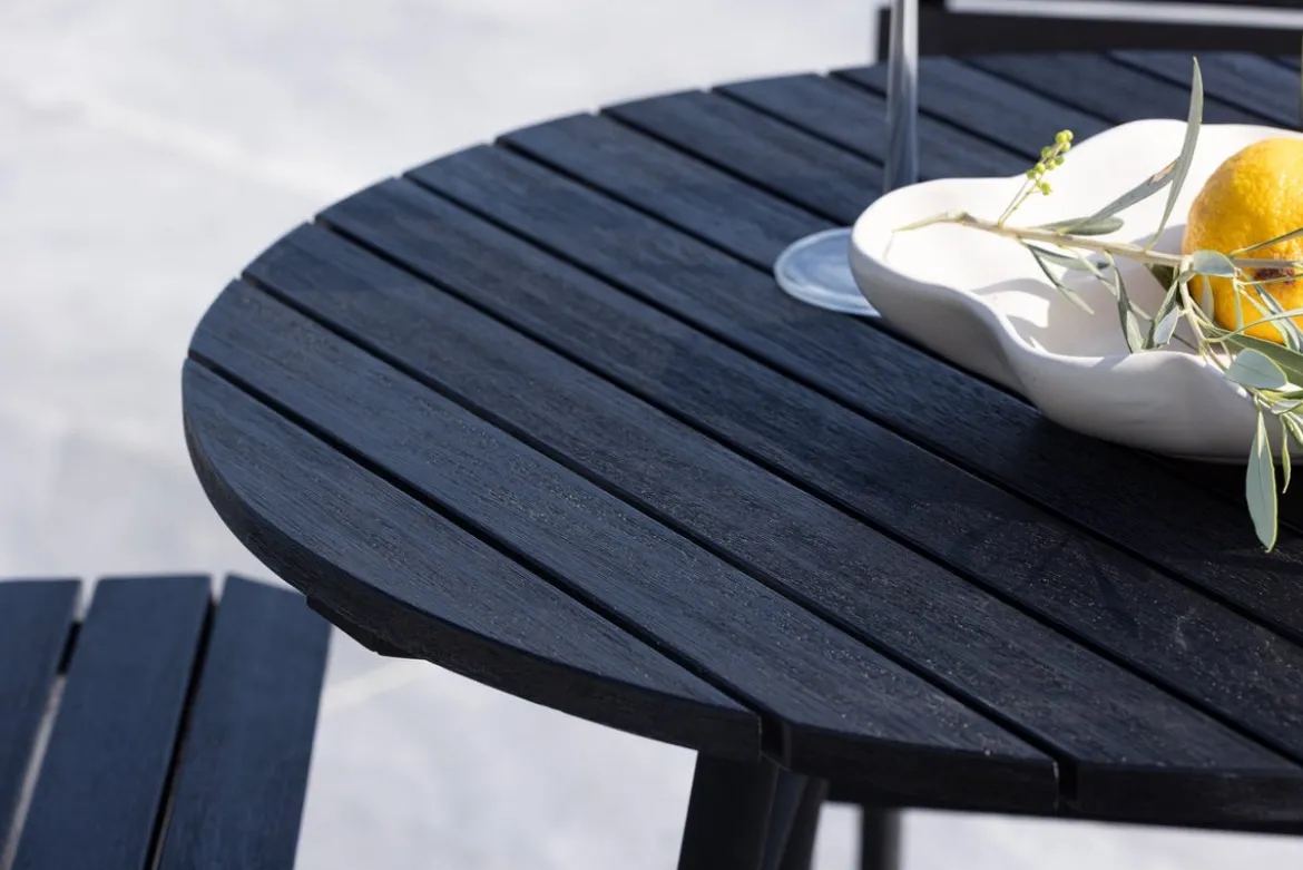 Garten Loungeset Cavina – 5-teiliges Set aus Akazienholz in Schwarz
