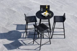 Garten Loungeset Cavina – 5-teiliges Set aus Akazienholz in Schwarz