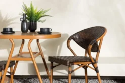 Garten Loungeset Elyon – 3-teiliges Set mit 2 Stühlen & Tisch in Braun