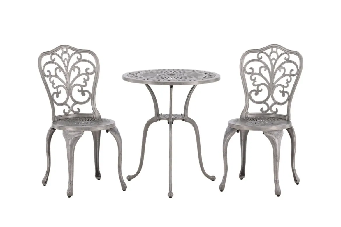 Garten Loungeset Elyra – 3-teiliges Set mit Stühlen & Tisch in 2 Farben