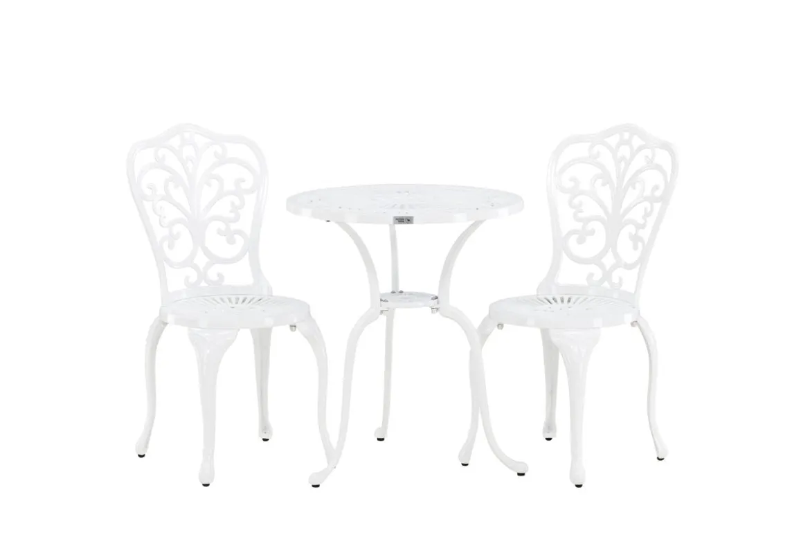 Garten Loungeset Elyra – 3-teiliges Set mit Stühlen & Tisch in 2 Farben