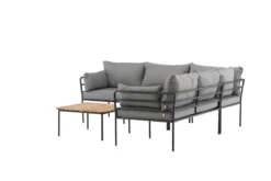 Garten Loungeset Felicita – Ecksofa mit 4 Sitzplätzen und Couchtisch