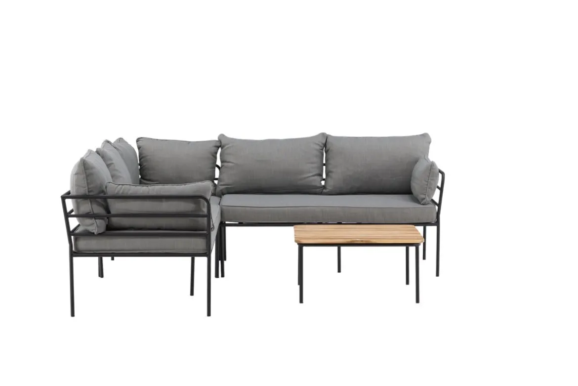 Garten Loungeset Felicita – Ecksofa mit 4 Sitzplätzen und Couchtisch