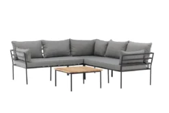 Garten Loungeset Felicita – Ecksofa mit 4 Sitzplätzen und Couchtisch
