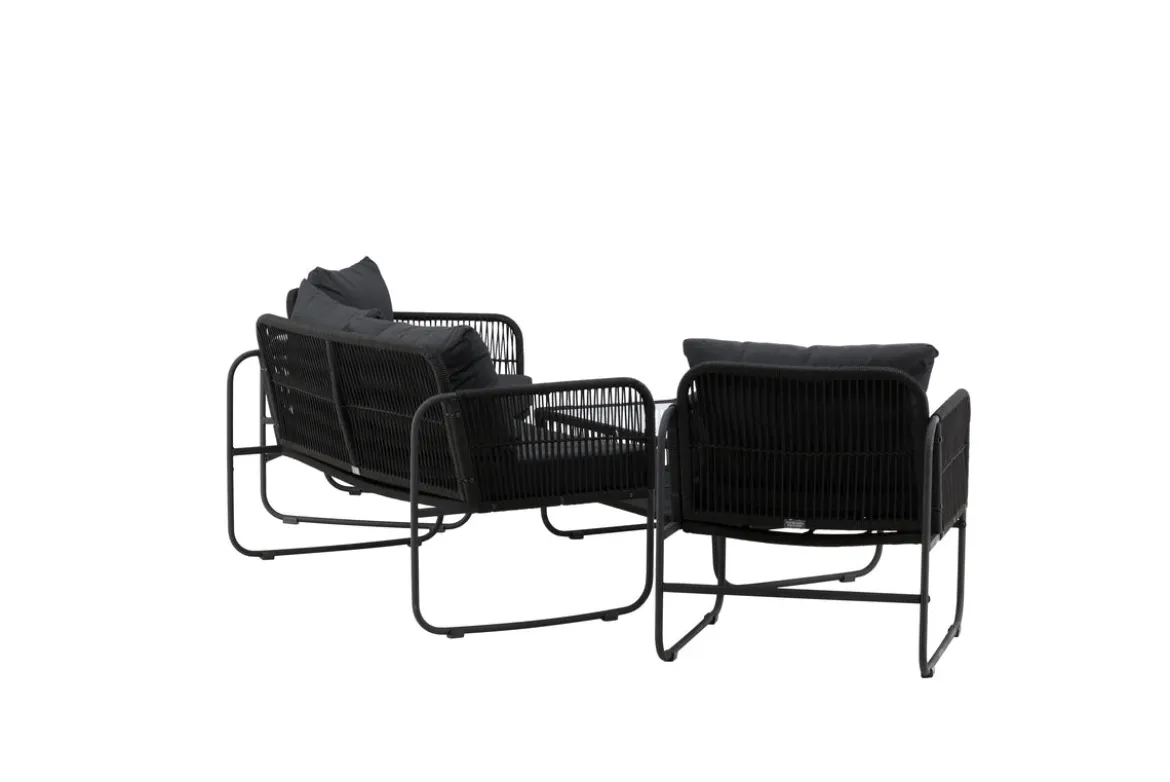 Garten Loungeset Kim - mit Rückenlehne aus Polyesterseil
