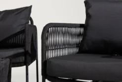 Garten Loungeset Kim - mit Rückenlehne aus Polyesterseil