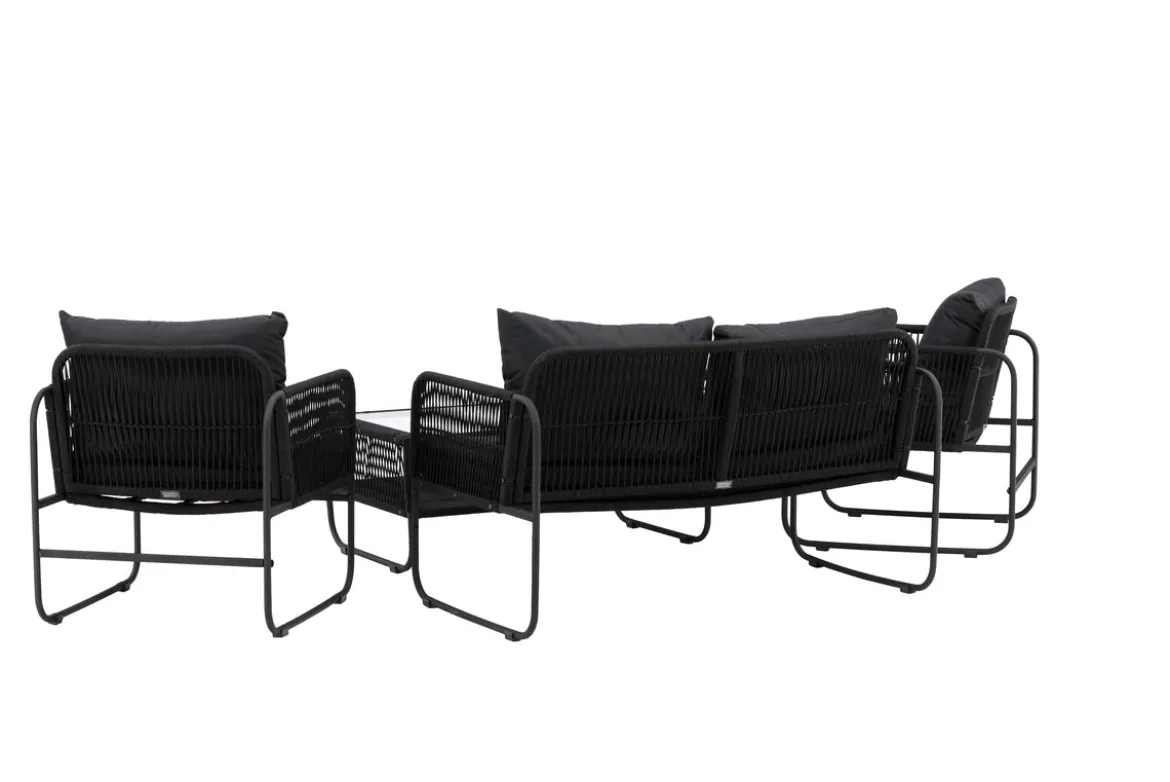 Garten Loungeset Kim - mit Rückenlehne aus Polyesterseil