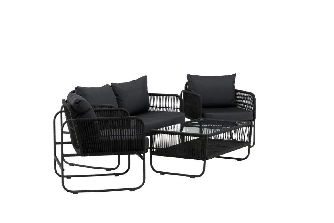 Garten Loungeset Kim - mit Rückenlehne aus Polyesterseil