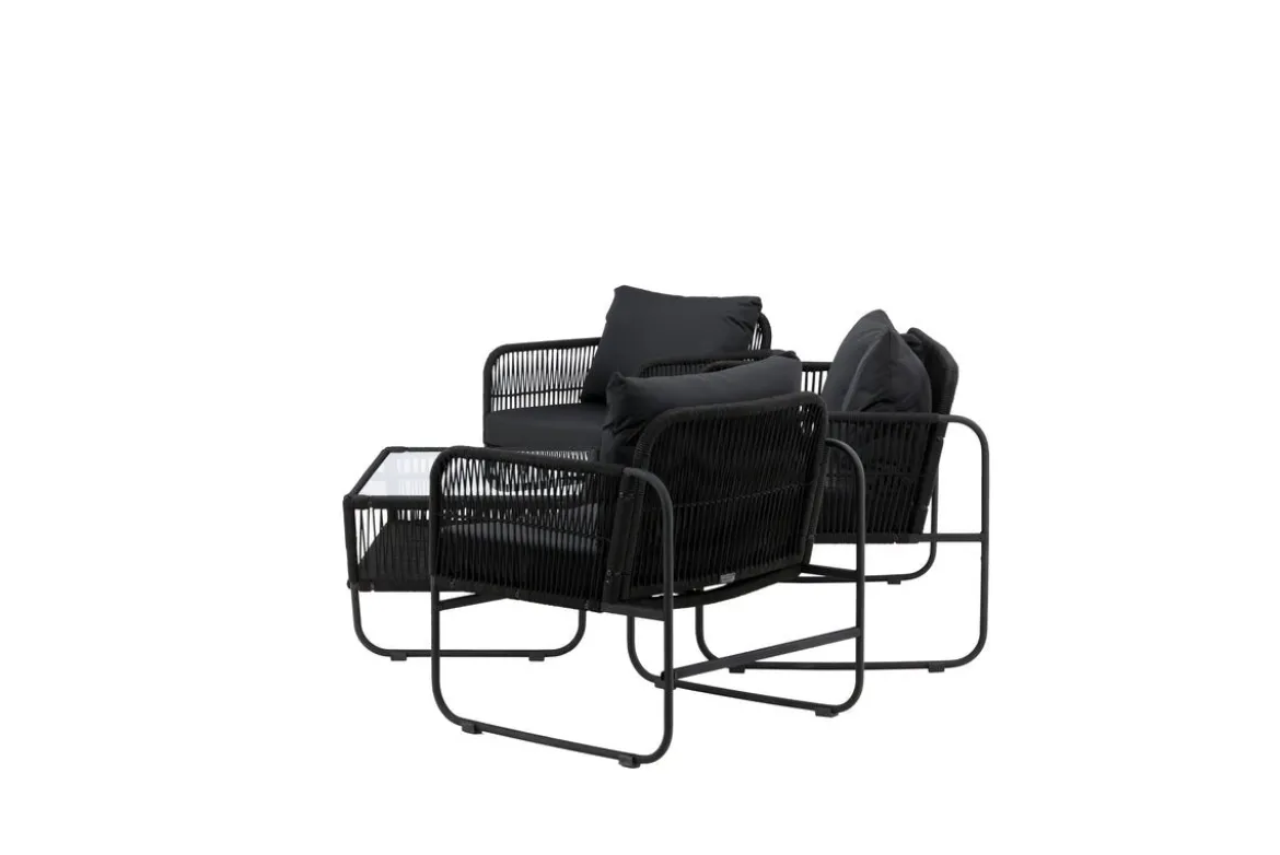 Garten Loungeset Kim - mit Rückenlehne aus Polyesterseil