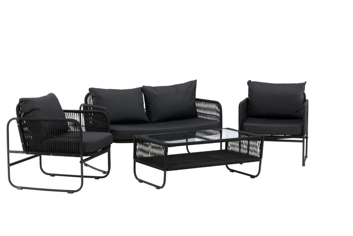 Garten Loungeset Kim - mit Rückenlehne aus Polyesterseil