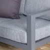 Garten Loungeset Kreta – 4-teiliges Set mit Tisch & dunkelgrauen Kissen