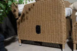 Garten Loungeset Lenox - in Natur mit verstellbarer Rückenlehne