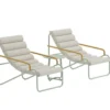 Garten Loungeset Levara – 3-teiliges Set mit rundem Tisch und Stühlen aus Stahl
