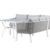 Garten Loungeset Lindsay - Wahlweise in Schwarz/Grau oder Weiß/Grau