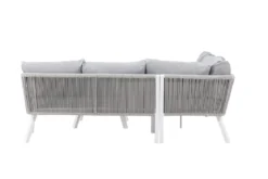 Garten Loungeset Lindsay - Wahlweise in Schwarz/Grau oder Weiß/Grau