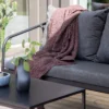 Garten Loungeset Living - aus schwarzem Stahlgestell