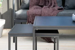 Garten Loungeset Living - aus schwarzem Stahlgestell