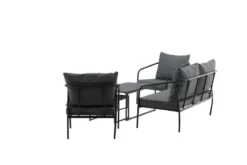Garten Loungeset Living - aus schwarzem Stahlgestell