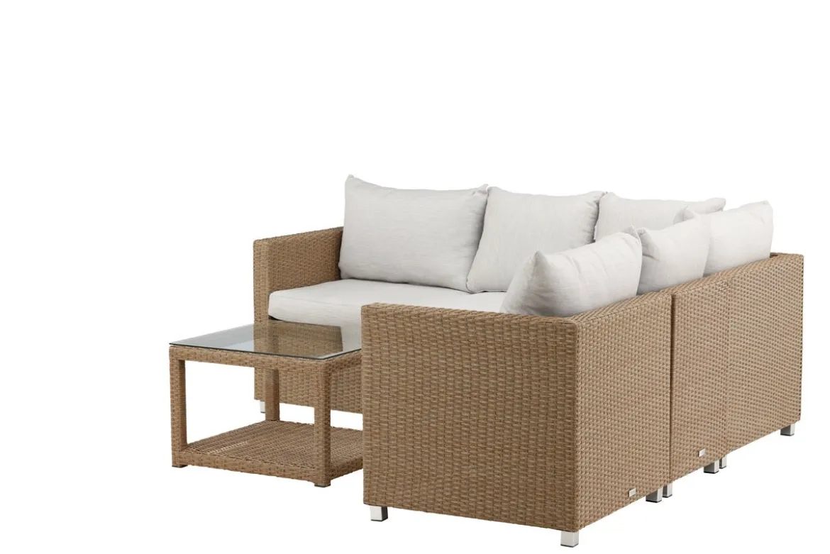 Garten Loungeset Ludwiga - Wahlweise in Natur oder Schwarz