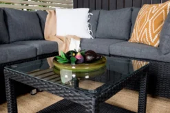 Garten Loungeset Ludwiga - Wahlweise in Natur oder Schwarz