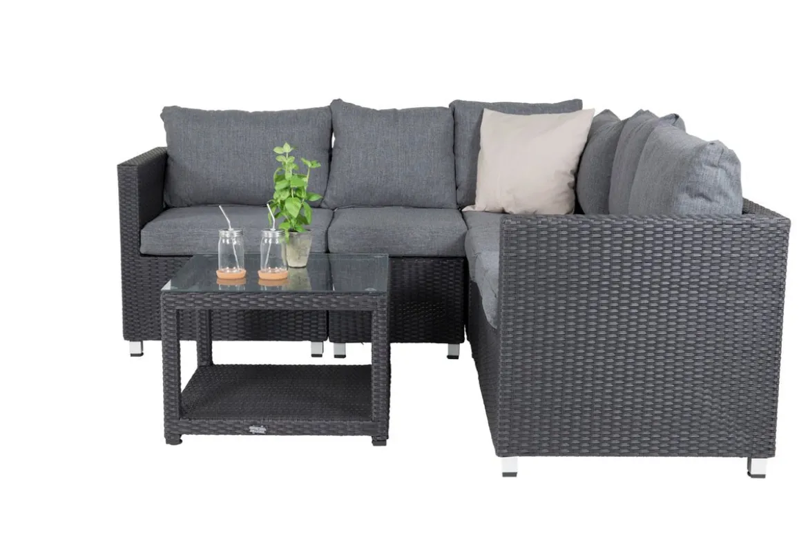 Garten Loungeset Ludwiga - Wahlweise in Natur oder Schwarz