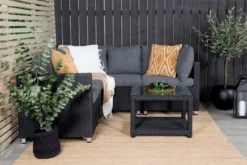 Garten Loungeset Ludwiga - Wahlweise in Natur oder Schwarz